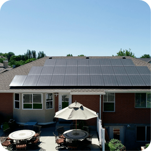 Residential rooftop solar installation
